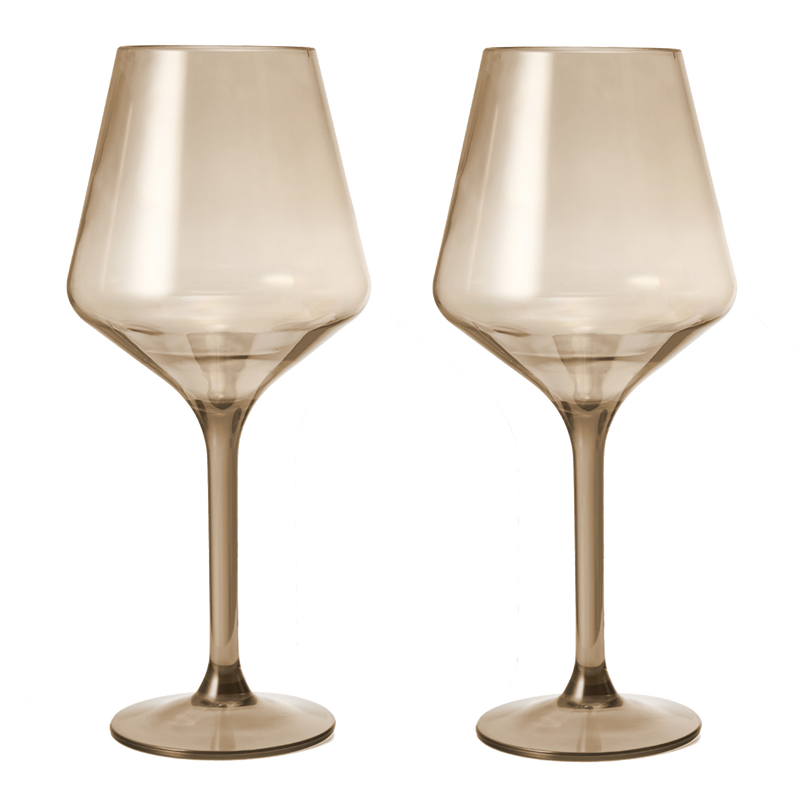 Floating Wine Glasses for Pool - Set of 2-18 OZ (Smoke)