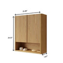 ZULA 26" Wall-Mounted Striped Bathroom Cabinet by HouseOfZazla
