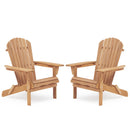 Lounge Patio Chair For Garden Outdoor Wooden Folding Adirondack Chair (Set of 2) Solid Cedar Wood Lounge Patio Chair For Garden