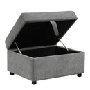Sectional Sofa Convertible Pull-Out Bed With Storage Ottoman & USB Ports by Unique Piece Furniture