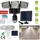 Solar Lights Outdoor 188 LEDs 1600lm Solar Security Lights Motion Sensor Lights 270¡Lighting Angle Waterproof Dusk to Dawn Solar Wall Lights 360¡Rotat