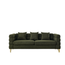 3-seater + 2-seater Combination sofa.Green teddy