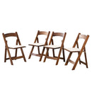 Solid Wood Upholstered Folding Chair Set, Dining Room (Set of 4) by HouseOfZazla