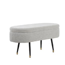 Harvey - Contemporary Storage Bench - Black / Light Gray by HouseOfZazla