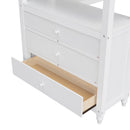 Loft Bed With Drawers With Desk And Shelves by HouseOfZazla