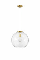 Gleam - Single Light Pendant Lamp With Clear Globe Satin - Antique Brass / Clear / Gold by HouseOfZazla