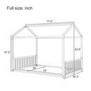 Montessori Style Floor House Shaped Bed With Safety Guardrails by HouseOfZazla