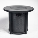 Propane Round 40000Btu Fire Pit Table - Black