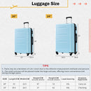 2 Piece Luggage Set With Bags Expanable Spinner Wheels ABS Lightweight Suitcase With Tsa Lock 20" / 24" by HouseOfZazla