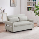 Pull Out Sleep Sofa Bed Loveseats Sofa Couch With Adjsutable Backrest, Storage Pockets, 2 Soft Pillows, USB Ports For Living Room, Bedroom, Apartment, Office by HouseOfZazla