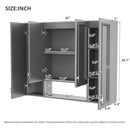 Wall Mounted Bathroom Cabinet With 5 Adjustable Shelves