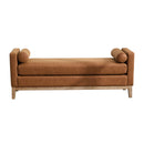 Elegant Upholstered Bench Daybed Ottoman With Bolster Pillows by HouseOfZazla