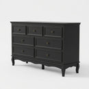 7 Drawer Dresser, Storage Chest - Black by HouseOfZazla