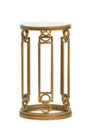 Lorena - Round Accent Table - Burnished Brass by Unique Piece Furniture