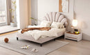 Upholstered Platform Bed With Flower Pattern Headboard by HouseOfZazla