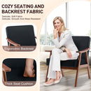 Mid Century Modern Accent Chair With Solid Wood Frame And Extra Thick Backrest by HouseOfZazla