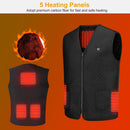 Heat Jacket Vest 3 Heating Gear Adjustable USB Heated Vest Warm Heat Coat Vest w/ 5 Heating Zones For Men Women Winter Outdoor Activity