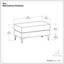 Ava - Versatile Mid Century Ottoman by Unique Piece Furniture