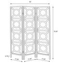 Circle Pattern 3 Panel Folding Screen - Brown by HouseOfZazla