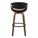 Symphony - Mid Century Modern Fixed Height Barstool With Swivel And Round Footrest (Set of 2) by HouseOfZazla
