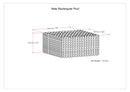 Nate Square Pouf Patterned Grey Melange