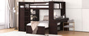 Loft Bed With A Twin Size Standalone Bed, Shelves, Desk, And Wardrobe by HouseOfZazla