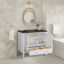 James Martin Myrrin 36" Single Bathroom Vanity, Bright White