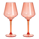 Floating Wine Glasses for Pool - Set of 2-15 OZ Shatterproof Poolside Wine Glasses, Tritan Plastic Reusable Stemware, Beach Outdoor Cocktail, Wine, Champagne, Water Glassware - Spring Summer (Green)