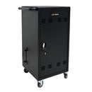 45 Bay Mobile School Charging Cart Station For Chromebook, Tablet And Laptop Computer With Power Strip Included - Black by HouseOfZazla