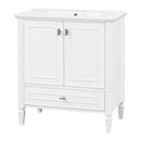 Freestanding Vanity With 1 Drawer & 2 Soft Close Doors With Door Mounted Storage by HouseOfZazla