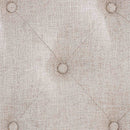 Sleigh Bed With Button Tufted Fabric Headboard And Footboard