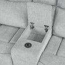 Galya - Motion Loveseat With Console - Light Gray Chenille by Unique Piece Furniture
