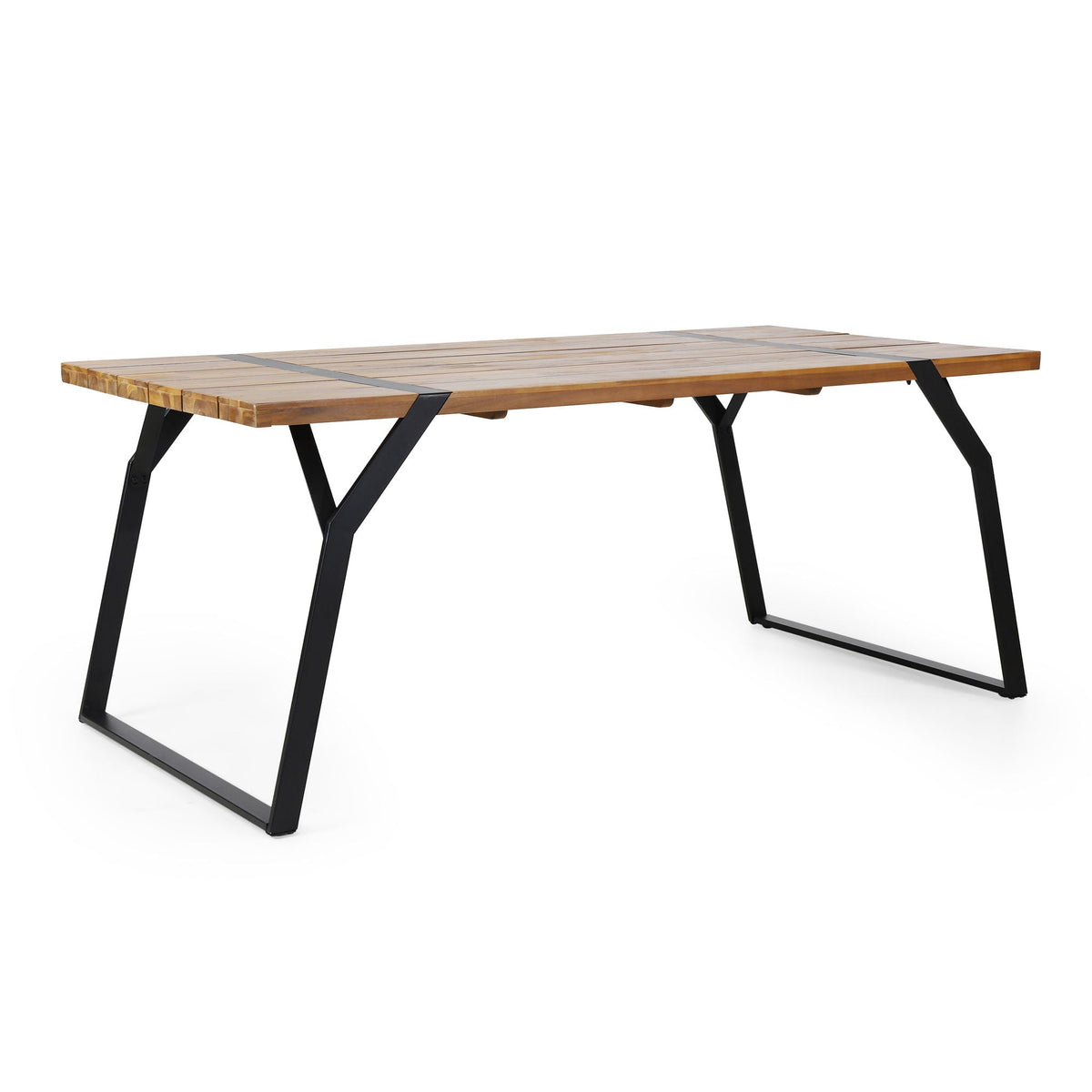 Zora Dining Table Industrial & Iron Table - Black, photo 11 of 12