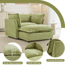 Modern Cozy Upholstered Armchair Sofa With Movable Ottoman by HouseOfZazla
