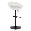 Posh - Contemporary Adjustable Barstool With Swivel & Rounded T Footrest (Set of 2) by HouseOfZazla