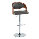 Pino - Mid Century Modern Adjustable Barstool & Swivel With Rounded T Footrest (Set of 2) by HouseOfZazla