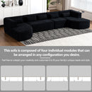 Upholstered Sofa Free Combined Sofa Couch With 2 Chaise Lounge And Five Back Pillows For Living Room by HouseOfZazla