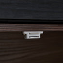 Modern Extendable & Rotating Cabinet With Drawer And Flip Doors For Versatile Storage - Black / Dark Walnut by HouseOfZazla