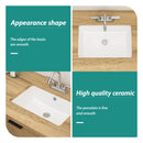 Modern Ceramic Rectangular Undermount Bathroom Sink With Overflow by HouseOfZazla