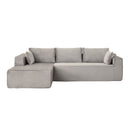 Compression Sectional Couch With Comfy Chaise, Boneless L Shape Sofa With Deep Seat by HouseOfZazla
