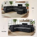 Convertible U-Shaped Sectional Sofa Bed With Reversible Chaise by HouseOfZazla