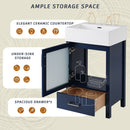 Bathroom Vanity With Ceramic Sink And Ample Storage, Ideal For Small Bathrooms by HouseOfZazla