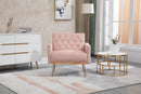 Accent Chair, leisure single sofa with Rose Golden feet