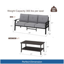 Patio Furniture Set with Coffee Table and Cushions for Backyard by HouseOfZazla