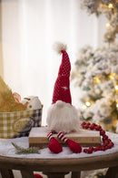 Christmas Gnomes Decorations, Christmas Table Home Ornaments For Holiday Party Gifts (Set of 2) - White / Red by HouseOfZazla