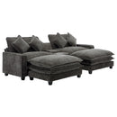 Modern Sectional Sofa With Removable Ottomans, USB Ports by HouseOfZazla