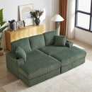 3 Seater Sofa With 2 Ottomans For Living Room by HouseOfZazla