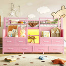 Twin Low Loft Bed with Multi-Storage Spaces by HouseOfZazla