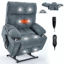 Grey Chenille Power Lift Recliner Chair