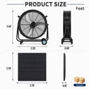 24 Inch Solar Floor-Standing Fan With Adjustable Solar Panel by HouseOfZazla